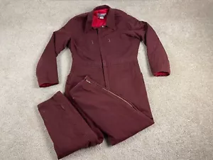 Vintage Lee Outerwear Coverall Mens Large Made in USA Ankle Zip Pocket Brown - Picture 1 of 23