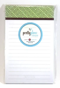 GBOT grüner griechischer Schlüssel hübscher Pleez Notizblock liniert Mayfair Lane - Bild 1 von 3