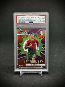 Cristiano Ronaldo 2023 Topps Finest Prized Footballers Refractor /75 SSP PSA 10 - Picture 1 of 2