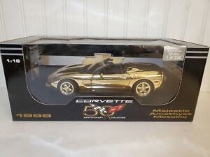 Ertl American Muscle 1998 Chevy Corvette Convertible C5 LE Gold 1:18 Diecast Car