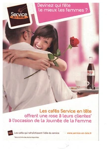Service en tete Unused French Rack Card Free Card Advertising Postcard - Picture 1 of 2