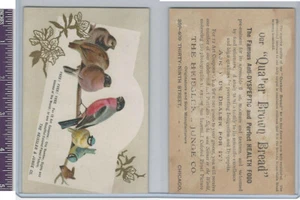Viktorianische Karte, 1890er Jahre, Heissler & Richter Brot, Vögel - Bild 1 von 1