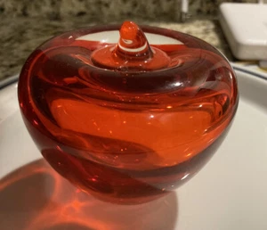 Blenko Kunstglas Apfel Rot Orange PERSIMMON Mandarine Vintage 882 - Bild 1 von 3