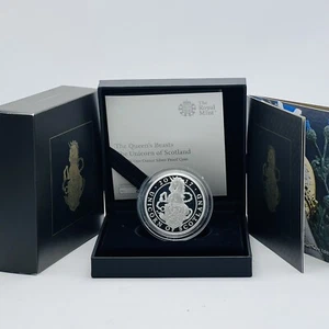 2017 QUEENS BEASTS UNICORN OF SCOTLAND SILVER PROOF 1OZ £2 TWO POUNDS COIN 2832 - Picture 1 of 4
