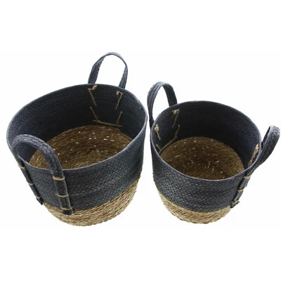 Frank Flechtwaren Füllkorb 2er Set 505002 Transportkorb Deko Seegras Übertopf - Bild 1 von 4