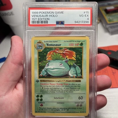 1999 Pokemon Base Set 1st Edition #15 Venusaur-Holo PSA 4 - Image 1 of 2