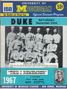 Michigan Wolverines Duke College 1967 programa de juegos genial foto del equipo de fútbol americano de 1879 - Imagen 1 de 2