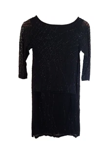 James Lakeland S UK 6 8 Black Beaded Co-ords Top & Skirt Party Evening - Picture 1 of 8