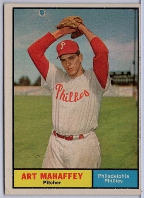 1961 Topps #433 Art Mahaffey in EX Condition Phillies - Image 1 of 2