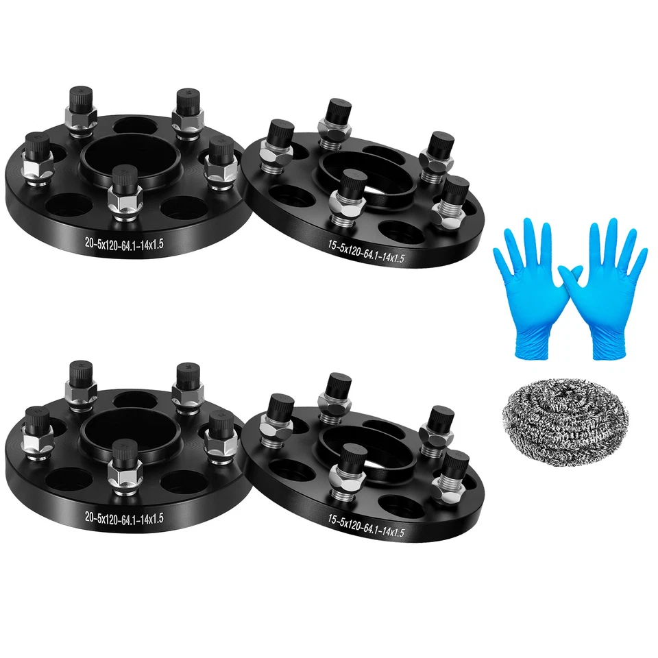 4x espaciadores de rueda centrados en el cubo de 15 mm y 20 mm 5x120 14x1,5 para Acura MDX 2007-2024 Foto 1 de 4