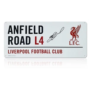 Steven Gerrard Signed Liverpool Street Sign - Picture 1 of 3