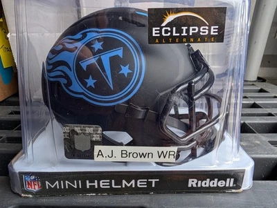 A.J. Brown Tennesee Titans Eclipse autographed signed Mini Helmet BAS Coa - Image 1 of 3