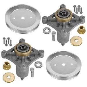 46" Deck Spindle & Pulley for Poulan 175A46 960420153 960420157 Pro 21546446 - Picture 1 of 7