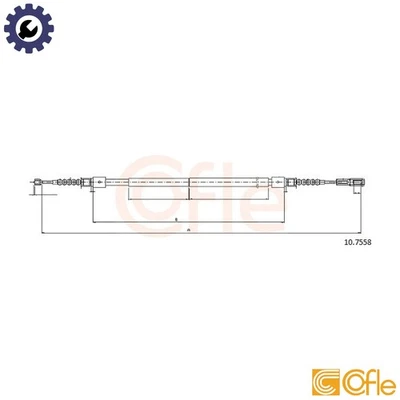 CABLE PULL PARKING BRAKE 10.7558 FOR AUDI A8/S8 AKE/AFB/AKN 2.5L AQD/ALG 2.8L A8 - Image 1 of 4