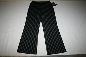 NEU Classics by Bill Blass Damengröße 8 schwarz gestreift Stretch Anzughose SCHÖN - Bild 1 von 9