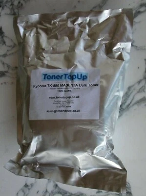 Refil de toner magenta bolsa de 1 kg Kyocera FS-C5150DN P6021cdn TK-580M TK-582M TK-584M - Imagem 1 de 2