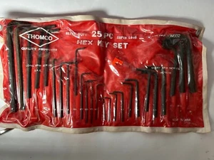Thomco 25pc HEX KEY ALLEN WRENCH SET LONG & SHORT ARM SAE & METRIC - NOS - Picture 1 of 4