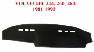 ALFOMBRILLA DE TABLERO NEGRA, ALFOMBRILLA DE TABLERO, CUBIERTA DE SALPICADERO PARA VOLVO 240,244,260, 264 1981-1992 - Imagen 1 de 6