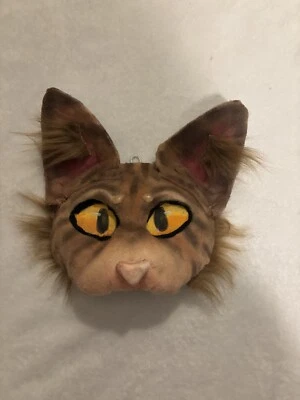 Máscara de gato atigrado marrón ojos ámbar forrada de alta calidad peluda Foto 1 de 4