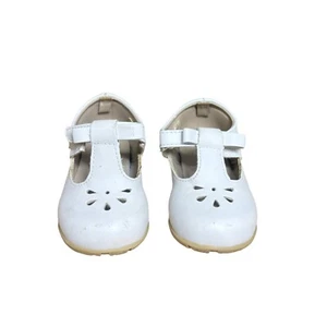 Trimmfoot Co. Baby Mädchen weiß Leder Mary Jane Schuhe Schleife Blumendetail Größe 5 - Bild 1 von 8