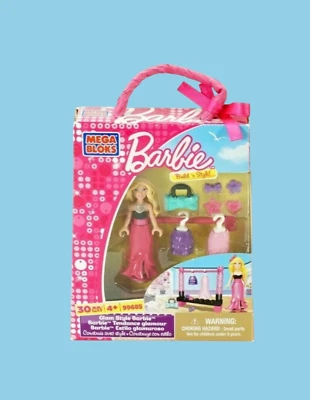 Barbie Mega Bloks Barbie Pack Build N Style Mini Figure Girls Toys Glam Style - Image 1 of 4