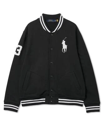 Chaqueta de béisbol genuina Polo Ralph Lauren Big Pony polar - negra Foto 1 de 4