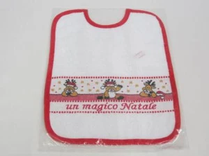 BAVAGLIA BAVAGLINA BAVETTA "UN MAGICO NATALE" CON RENNE NO RICAMO - Foto 1 di 1
