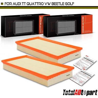 New 2Pcs Engine Air Filter for Audi TT Quattro Volkswagen	Beetle Golf Jetta City - Image 1 of 4