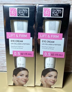 Global Beauty Care Lift & Firm Eye Cream With Collagen And Peptides 0.5 Oz, 2 Pk - Picture 1 of 2