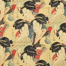 Girls of the Golden Temple Geisha Fabric Alexander Henry 35x43