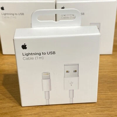  Apple Lightning to USB Cable (1M) A1480 White Sealed 100% Original - Image 1 of 4