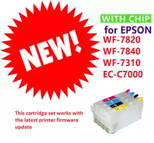 Empty Refillable Ink Cartridge T812 812 XL with chip for WF7840 WF7820 WF7310 - Picture 1 of 3