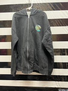 Youth "Santa Cruz" black zip up hoddie . Size Large. Prev. Owned - Picture 1 of 2