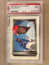 Ken Griffey with Ken Griffey Jr. 1989 Bowman Tiffany PSA 9 Baseball Card #259
