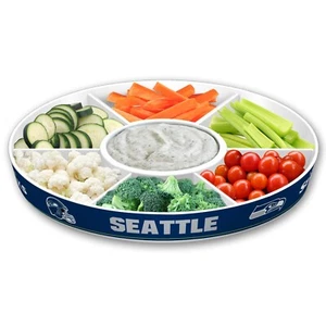 NFL Seattle Seahawks Party Platter Fremont Die Football Tailgate Dividers/ Bowl - Bild 1 von 6