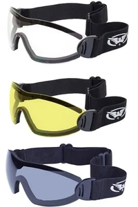Global Vision Flare 3x Google and Pouches Smoked Clear Yellow Tinted 4 Skydiving - Picture 1 of 12