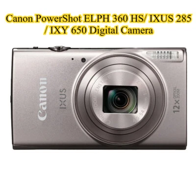 Canon PowerShot ELPH 360 HS/ IXUS 285/ IXY 650 Digital Camera WiFi NFC Silver - Image 1 of 4