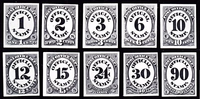 US O47P3-O56P3 Post Office Department India Paper Proofs Complete VF-XF 005 - Image 1 of 2