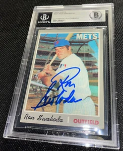 RON SWOBODA SIGNED 1970 TOPPS NEW YORK METS #431 BECKETT AUTO - Picture 1 of 2