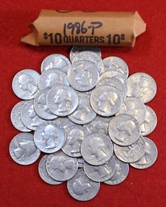 1986-P Washington Quarters 40 Münzwolle im Umlauf - Bild 1 von 6