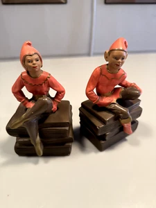 Alex Backer Vintage Buchstützen selten ELFEN Chalkware 50’s sehr schön - Bild 1 von 8