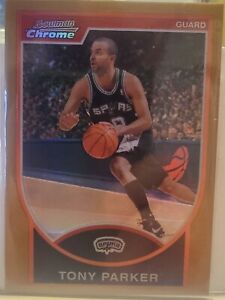 2007 Bowman Chrome Gold Refractor Tony Parker