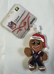 Houston Texans Gingerbread Man Christmas Holiday Ornament - FREE SHIPPING - Picture 1 of 2