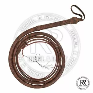Kangaroo Hide 16 Plait 10ft Bullwhip Indiana Jones Whip Quality Cracking whip - Picture 1 of 2