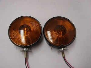 2 PETERSON MFG CO PM 410-15 / SIGNAL-STAT #9029A Amber Trailer Lights 4 1/4" - Bild 1 von 6