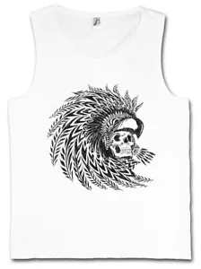 DEAD AZTEC WARRIOR TANK TOP Indians Sign Culture Civilization Mayans Religion - Picture 1 of 1