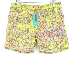 Scotch & Soda Bademode W35 Gelb Muster Zug Badehose Herren Ams Couture - Bild 1 von 6