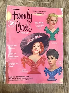 VTG Family Circle Magazine September 1957 Judy Holliday & Rita Gam No Label - Bild 1 von 9