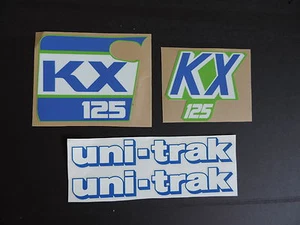 1988 KAWASAKI KX 125 RADIATOR SHROUD AND SWINGARM DECAL KIT VINTAGE MOTOCROSS - Picture 1 of 1