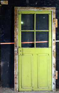 Wohnungs-Tür um 1920, incl. Blendrahmen, 90x204 cm, rechts , 4-Felder, T-WF14/5B